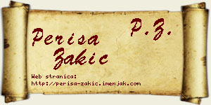 Periša Zakić vizit kartica